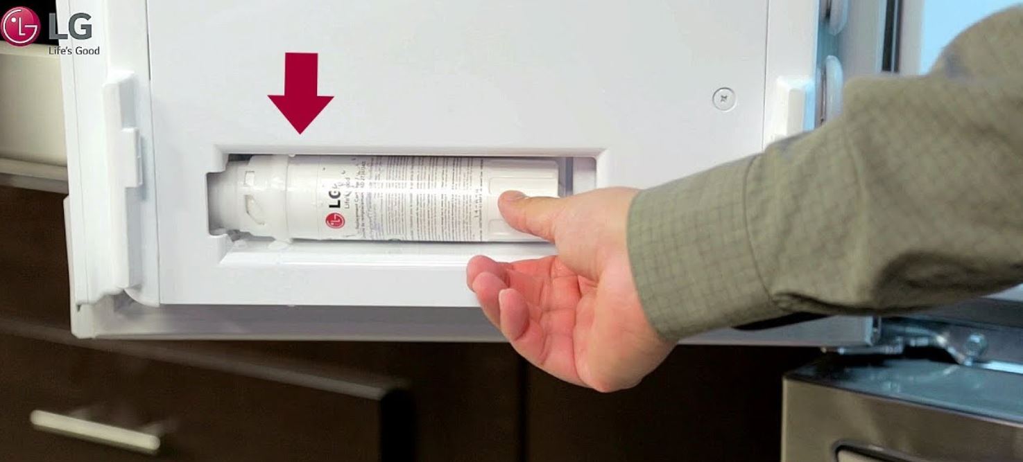 تعویض فیلتر ساید بای ساید ال‌ جی LG + قیمت فیلتر آب یخچال ال جی